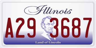 IL license plate A293687