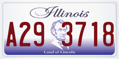 IL license plate A293718