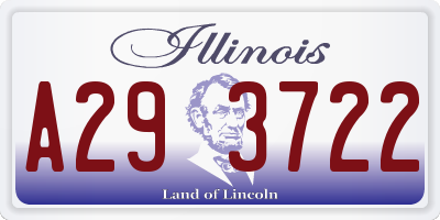 IL license plate A293722