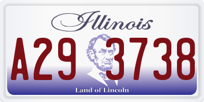IL license plate A293738
