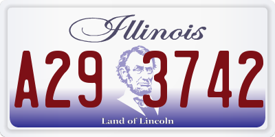 IL license plate A293742