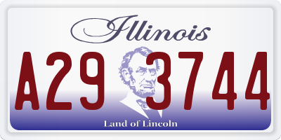 IL license plate A293744