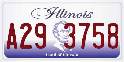 IL license plate A293758