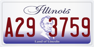 IL license plate A293759