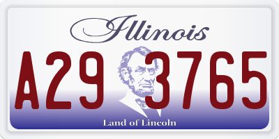 IL license plate A293765