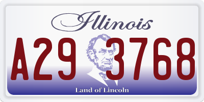 IL license plate A293768