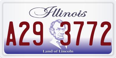 IL license plate A293772