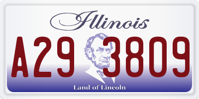 IL license plate A293809