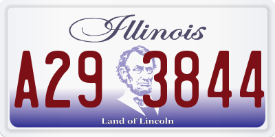 IL license plate A293844