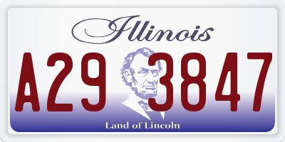 IL license plate A293847