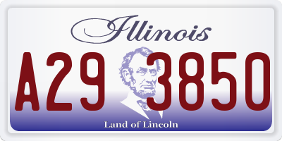 IL license plate A293850