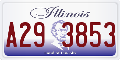 IL license plate A293853