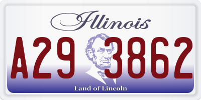 IL license plate A293862