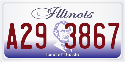 IL license plate A293867