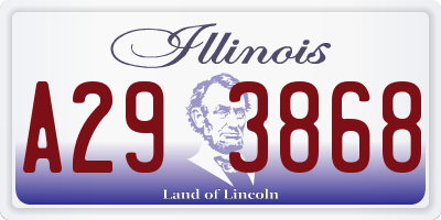 IL license plate A293868