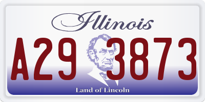 IL license plate A293873