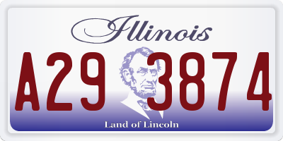 IL license plate A293874