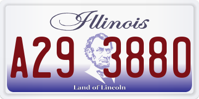 IL license plate A293880
