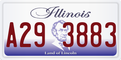 IL license plate A293883
