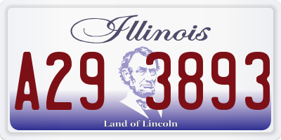 IL license plate A293893