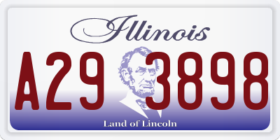 IL license plate A293898