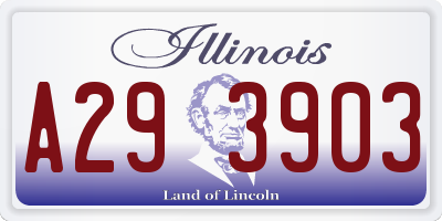 IL license plate A293903