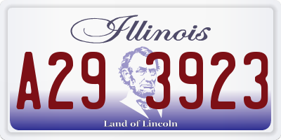 IL license plate A293923