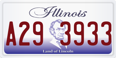 IL license plate A293933
