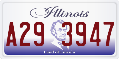 IL license plate A293947