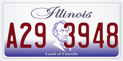 IL license plate A293948