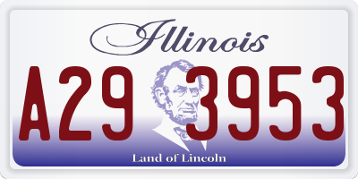 IL license plate A293953