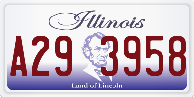 IL license plate A293958