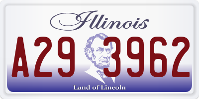IL license plate A293962