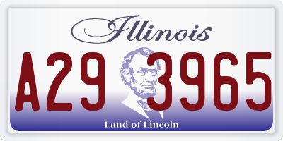 IL license plate A293965
