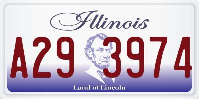 IL license plate A293974