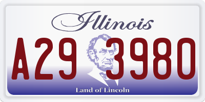 IL license plate A293980