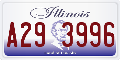 IL license plate A293996
