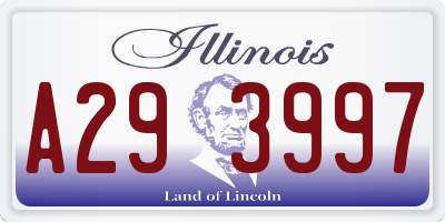 IL license plate A293997