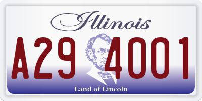 IL license plate A294001