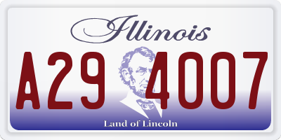 IL license plate A294007