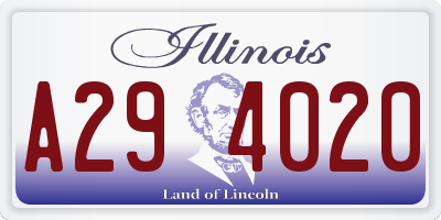 IL license plate A294020