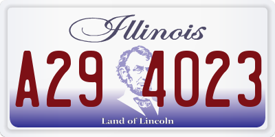 IL license plate A294023
