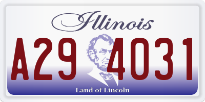 IL license plate A294031
