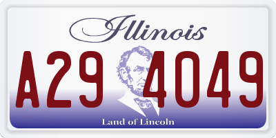 IL license plate A294049
