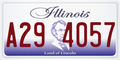 IL license plate A294057