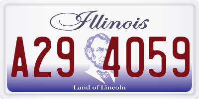 IL license plate A294059