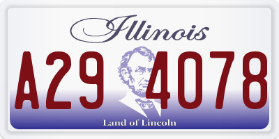 IL license plate A294078