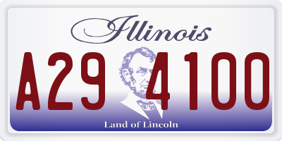 IL license plate A294100