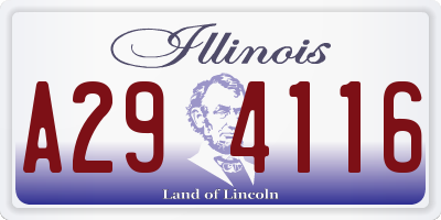 IL license plate A294116