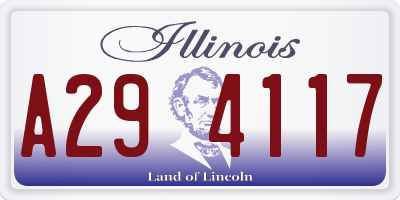 IL license plate A294117